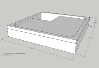 Neuesbad Wannenträger für Kaldewei Superplan 80x80x2,5 SD21874