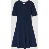 s.Oliver Minikleid Kleid Ausgestelltes Kleid aus elastischer Rippware
