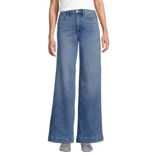 Recover Jeans High Waist mit weitem Bein, Damen,  Blau, by Lands' End