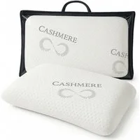 MSS e.K. Nackenstützkissen Cashmere Nacken-Kissen, Bezug: abnehmbarer Bezug, viskoelastisches Schaumstoffmaterial