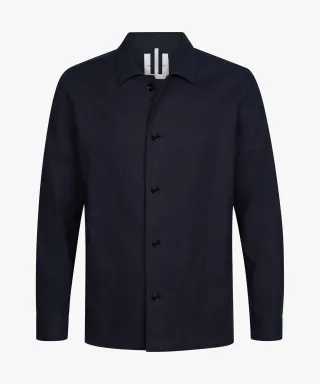 Profuomo - Navy Leinen-Overshirt navy - Gr. - S