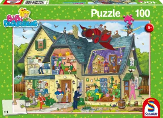 Schmidt Puzzle 56151 - Bibi Blocksberg: Bei Blocksbergs ist was los! [100 Teile]