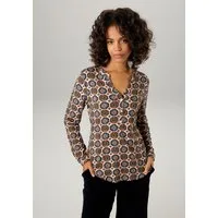 Aniston CASUAL Schlupfbluse mit farbharmonischem Retro-Druck
