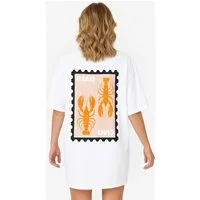 Worldclassca T-Shirt Worldclassca Oversized CIAO Print T-Shirt lang Tee Sommer Oberteil PRINT - CIAO - HUMMER