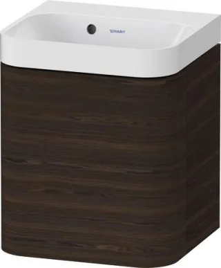 Duravit Happy D.2 Plus c-shaped Set wandhängend Nussbaum gebürstet 400x360x480 mm - HP4344N69690000 HP4344N69690000
