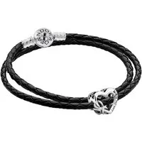 Pandora Silberarmband Set Leder-Armband für mit Charm Love You Mum