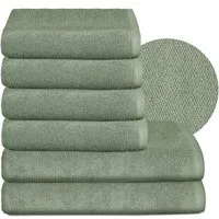 Beautex Handtuch Set, Premium Frottier Sets, 100% Baumwolle 550g/m², Multischlaufen-Optik, Frottier, saugstark, weich, flusenfrei, schnelltrocknend, schadstoffgeprüft