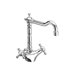 Herzbach Anais Classic Spültisch-Zweigriffarmatur 32.471000.2.01 chrom, schwenkbarer Auslauf