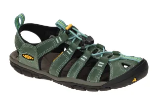 Keen 1014371 Clearwater CNX Leather Damen Sandale Gr?n mineral blue/yellow Ou...