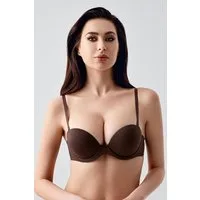 C&CITY Schalen-BH Push-Up BHDoppel Push-Up Trägerloser BH - Dekolleté Push-Up BH