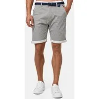 Indicode Chinoshorts Herren Bourchier Chino Shorts Herrenshorts Chino Shorts mit modernem Karomuster und einem Gürtel