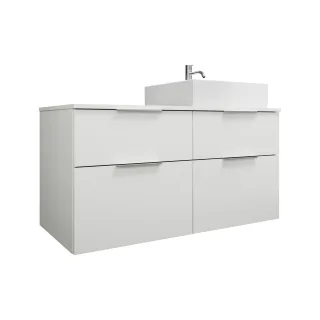 Burgbad Keramik Waschtisch-Set Eqio Weiß Hochglanz/Alpinweiss, SGUS120RF2009C0001 SGUS120RF2009C0001