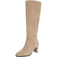 Ital-Design Eleganter Stretch-Stiefel mit Blockabsatz für Damen Stiefel (90827555) Blockabsatz Stiefel in Hellbraun