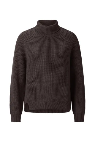 Rich & Royal - Cozy Crew Turtle Neck dark chocolate - Gr. - S