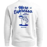 Neverless Sweatshirt Sweatshirt Herren Pullover mit Backprint More Espresso Less Depresso