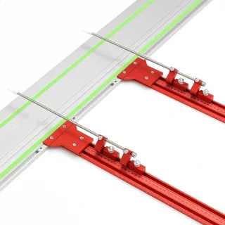 ENJOYWOOD Upgraded Aluminum Alloy Parallel Guide System for Repeatable Cuts for Track Saw Rail Fit for Makita and Festoo