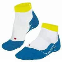 FALKE Laufsocken RU4 Endurance Short (mittelstarke Polsterung) weiss/aquablau/lime