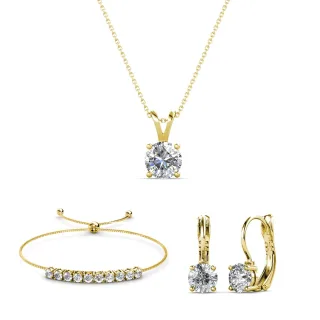 Mia Round Vernice Sets - Gold und Kristall