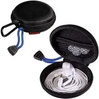 Hama Kopfhörer-Schutzhülle Kopfhörer Tasche EVA Case In-Ear Ohrhörer Schwarz, Headset Ohrstöpsel Schutz-Hülle Hardcase Schutztasche Aufbewahrung
