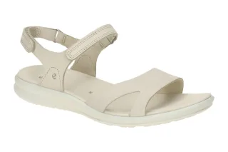 Ecco 821883 CRUISE III Damen Sandale beige limestone Fu?bett aus Echtleder