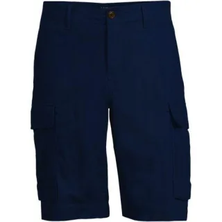 Cargo-Shorts aus Leinen/Baumwollmix, Herren,  Blau, Baumwolle/Leinen, by Lands' End
