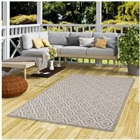 Pergamon Outdoorteppich In & Outdoor Teppich Valencia Fliesenoptik, Rechteckig, Höhe: 4 mm