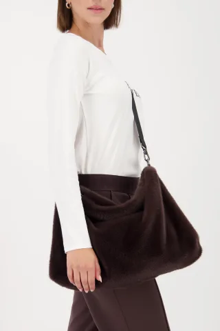 monari - Kunstfelltasche brownie - Gr. - OS
