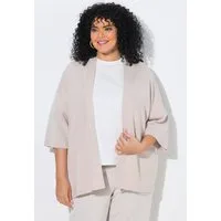 Ulla Popken Strickjacke Strickjacke oversized offene Form Schalkragen