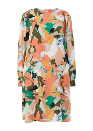 s.Oliver - Kleid mehrfarbig | orange - Gr. - 38