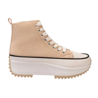 Firetrap - High Top Turnschuhe für Damen, Plattform-Absatz (Beige)
