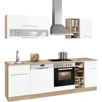 KOCHSTATION Küchenzeile KS-Eton, mit E-Geräten, Breite 240 cm