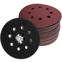 peveha24 Schleifteller 70 Blatt Klett Schleifscheiben MIX Sortiment + Schleifteller 125mm, ø 125 mm