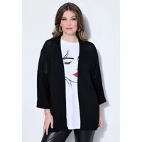 MIAMODA Strickjacke Strickjacke offene Passform 3/4-Fledermaus-Ärmel