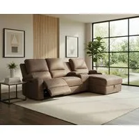 OTTO home Ecksofa NAPORI Microfaser, Multimediasofa, 3er Kinosessel XXL, L-Form, Kinosofa, manuelle o. elektr. Relaxfunktion, Staufach, Getränkehalter