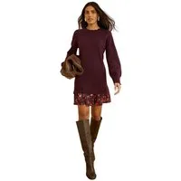 Love & Roses Minikleid Love & Roses Strick-Minikleid mit Webrock, Petite (1-tlg)