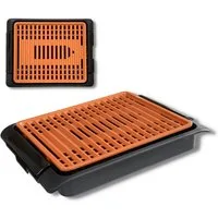 Starlyf Tischgrill Smokefree Copper Grill, 1250,00 W, abnehmbares Thermostat, Kupfer - Beschichtung, spülmaschinenfest