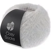 LANA GROSSA Meilenweit 100 g COSY SOCKS Häkelwolle, 420 m (Flauschige Sockenwolle mit Merinowolle, waschmaschinenfest), 100 g