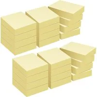 FELIXLEO Haftnotizblock Haftnotizen 38x51 mm gelb 20 Blöcke je 100 Blatt klein.