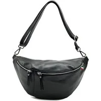 FLORENCE Gürteltasche Florence Echtleder Gürteltasche extragroß (Gürteltasche, Gürteltasche), Damen Tasche Echtes Leder schwarz, Made-In Italy