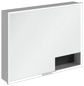 Villeroy & Boch Einbau-Spiegelschrank My View+ A48210 1000x750x167mm m. Bel. Volcano Black A48210VL