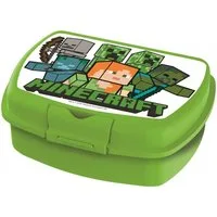 Stor Lunchbox Minecraft Kinder Brotbox Brotdose Frühstücksdose Brotbüchse grün, Kunststoff