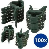 mumbi Gartenpflege-Set Gartenpflege-Set 100x Mix Pflanzenclips Klein Pflanzenklammern Groß