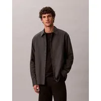 Calvin Klein Flanellhemd LS MELANGE FLANNEL EASY SHIRT Mit Rundhalsausschnitt, regular fit