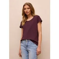 STREET ONE STUDIO V-Shirt mit abgerundetem V-Ausschnitt