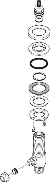 Hansgrohe Absperrventil 3-L.Waschtischarmatur chrom, 92933000 92933000