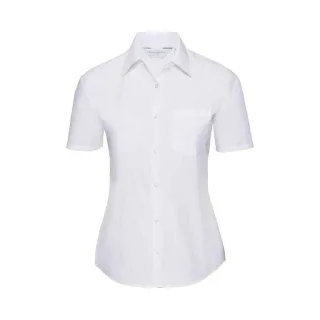 Russell Collection - Hemd für Damen kurzärmlig (Weiß)