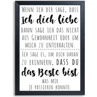 Tigerlino Poster Liebe Kunstdruck Valentinstag Geschenkidee Liebespaar Bild, DIN A4