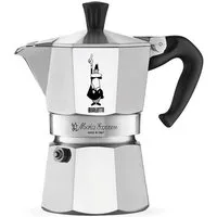 BIALETTI Espressokocher, 2 Tassen, Aluminium, Kaffeekocher, Mokkakanne, silber