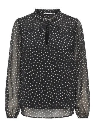 ONLY - ONLDITSY L/S BLOUSE WVN NOOS Black - Gr. - M