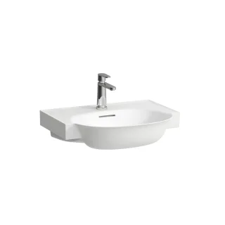 LAUFEN Möbel-Waschtisch THE NEW CLASSIC, 3 Hahnlöcher, mit Überlauf 600x480 weiß matt, H813853757108 H8138537571081